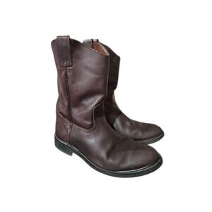 Establo Work Boots Style 507 Oily Skin Genuine Leather Men's US 9.5 Mex 28.5